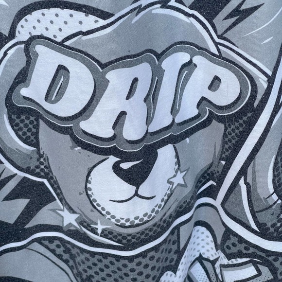 Hustle Shirt Mens 2X XXL Bailey Bear Streetwear AOP Drip Streetwear - Picture 5 of 8